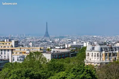 3P meublé 70 m² — Buttes-Chaumont 19e, 9e étage, balcon vue panoramique, location directe propriétaire