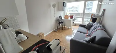 75013-Grand studio meublé de 19 m² avec terrasse – Résidence sécurisée avec gardien 24h/24