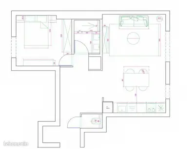 Appartement 2 pièces 49 m²