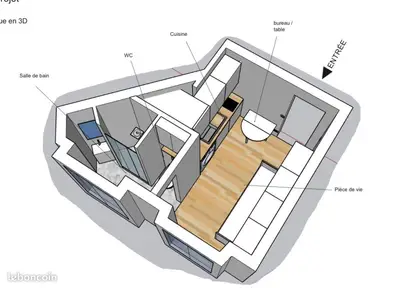Studio meublé Panthéon - Luxembourg