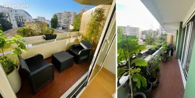 Paris 15ᵉ – Montparnasse – Appartement meublé de 51,94 m² – 2 pièces + pièce bureau – Balcon de 11 m²
