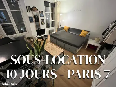 Sous-location paris 7 au 17 aout