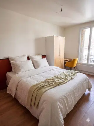 Nouveau 3 1 080 € CC* Appartement 23 m 2 Paris 20 1 pièce DPE : C 180 kWh/m².an 30 kg CO 2 /m².an Beau studio meublé 23m² gambetta. appartement de 23 